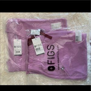 NWT Figs Scrubs High Waisted Jogger set in Iris- limited edition